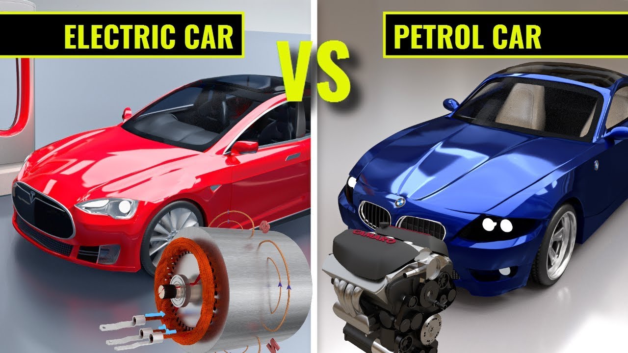 electric cars and gas powered cars and 3 difference between them
